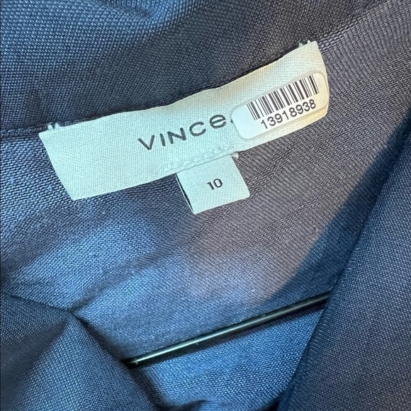 VINCE Collar Wrap Dress Size 10 - Picture 12 of 16